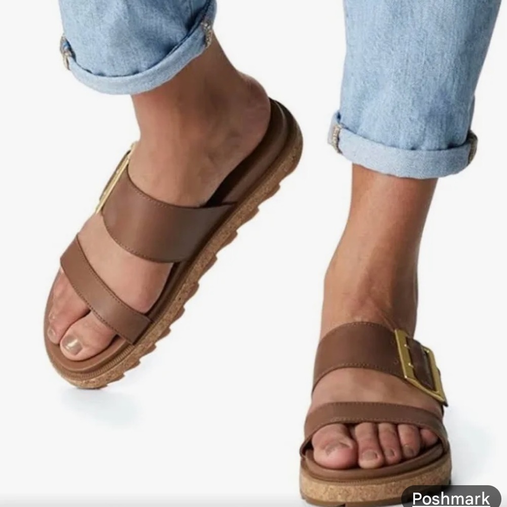 Size 7 Sorel Leather Slip on Sandal